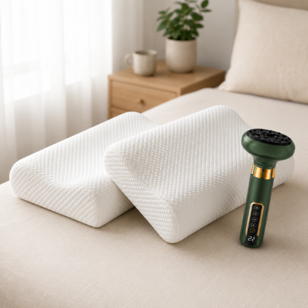 RELAX SET (DVA ANATOMSKA JASTUKA + MASAŽER