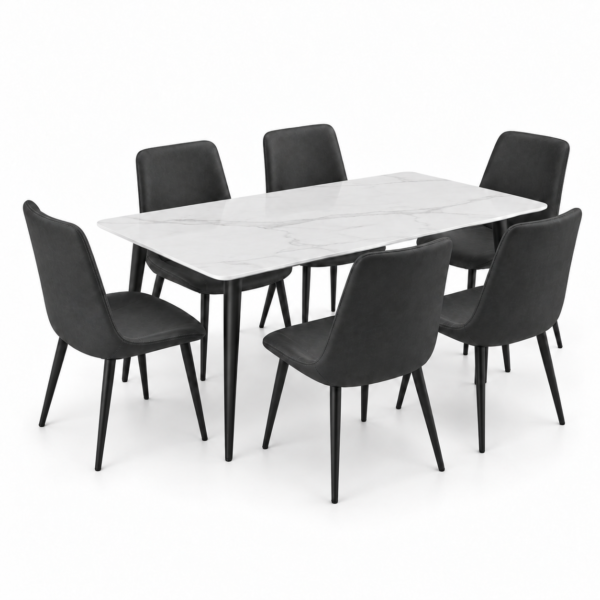 Trpezarijski set Terra – stol 140×80 cm + 6 stolica