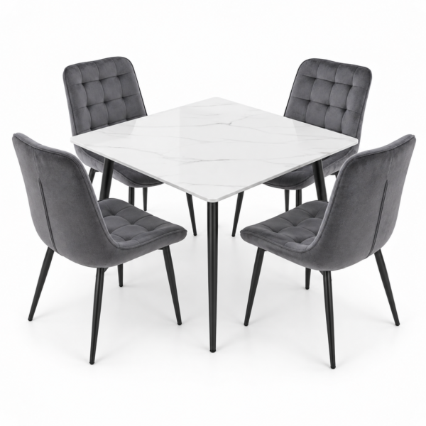 Trpezarijski set Tokyo – stol 90x90 cm + 4 stolice